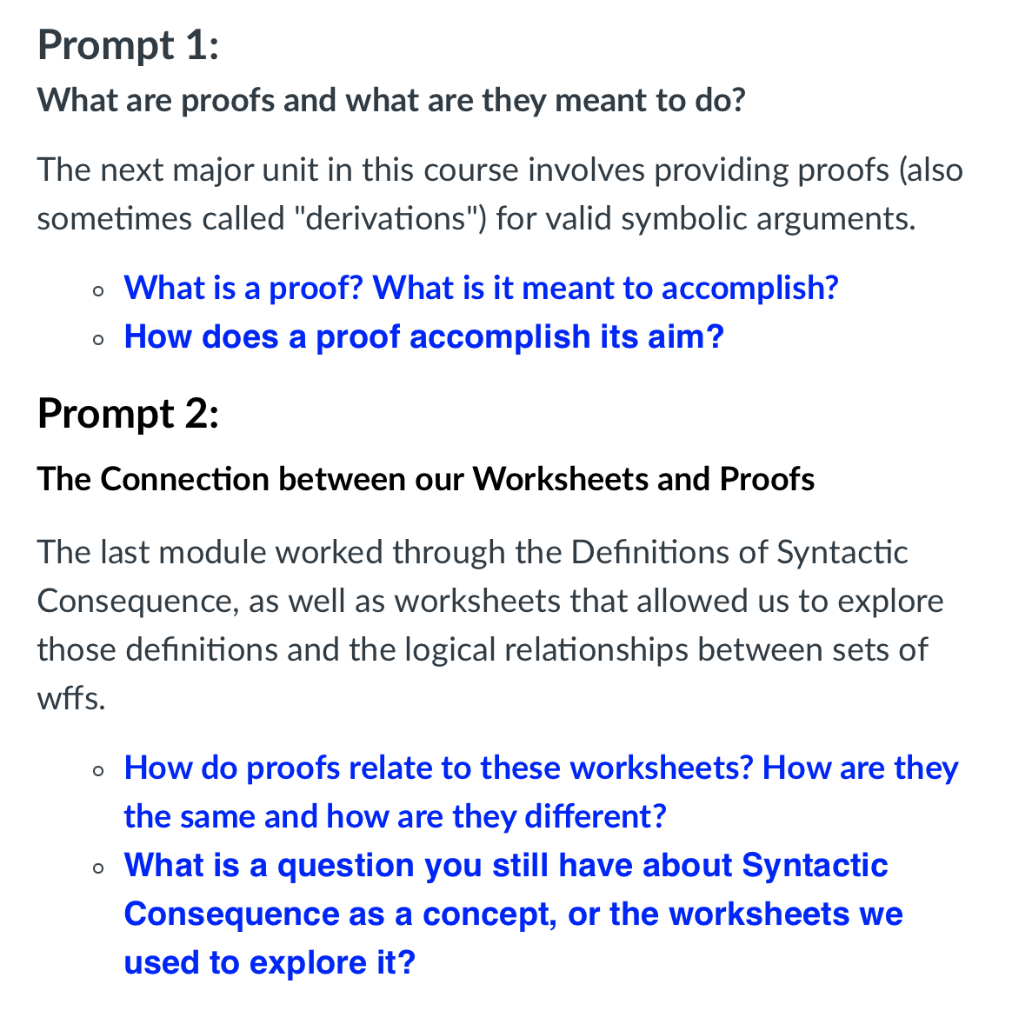 Prompt 1: What are proofs and what are they meant to | Chegg.com