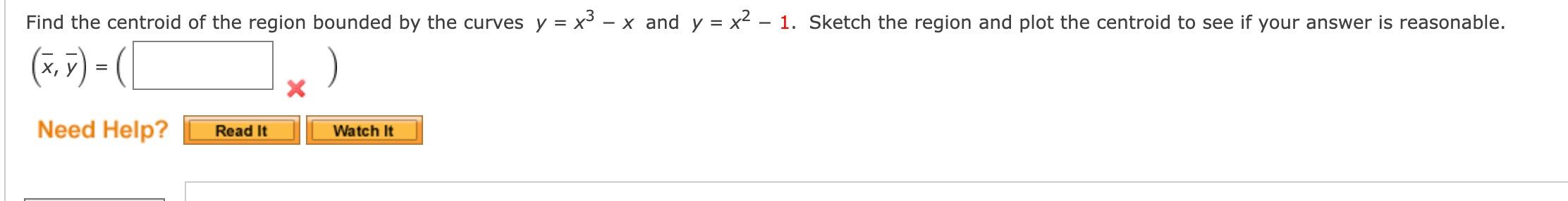 Solved Find the centroid of the region bounded by the curves | Chegg.com