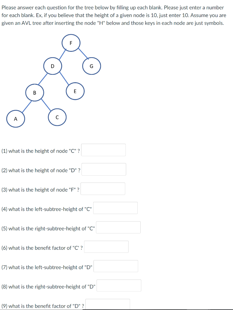 Solved Please answer each question for the tree below by | Chegg.com