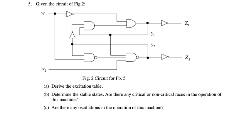 Solved 5. Given The Circuit Of Fig.2: Fig. 2 Circuit For 