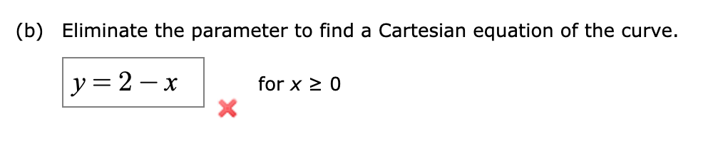 Solved Consider the parametric equations below. X = V Vt, y | Chegg.com