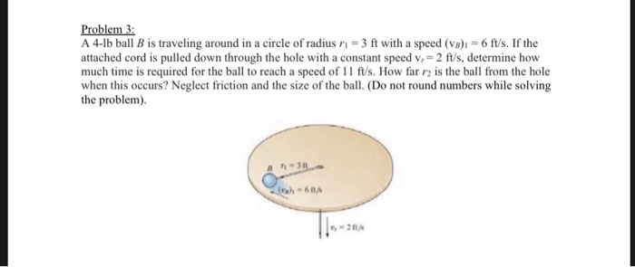 Solved Problem 3: A 4-lb Ball B Is Traveling Around In A | Chegg.com ...