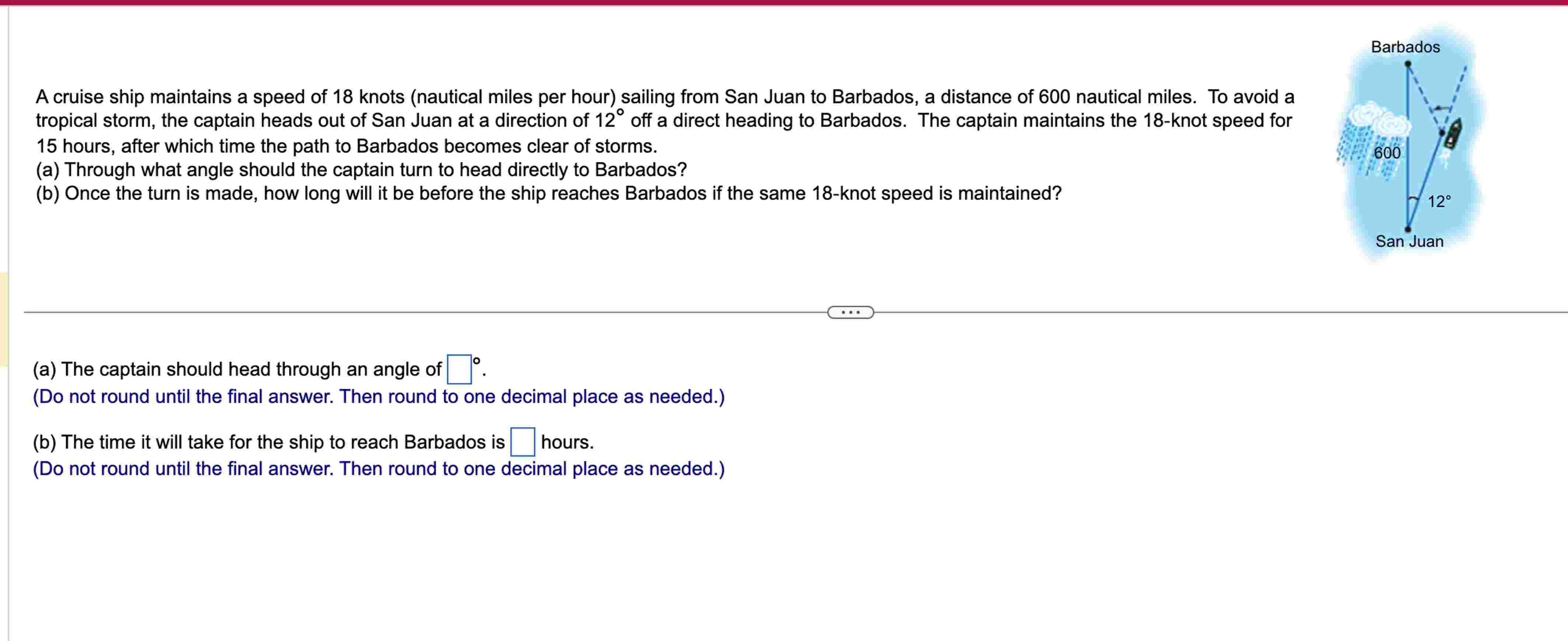 A cruise ship maintains a speed of 18 ﻿knots