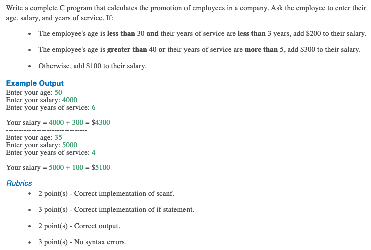 Solved ** C PROGRAMMING** Write a complete C program that | Chegg.com
