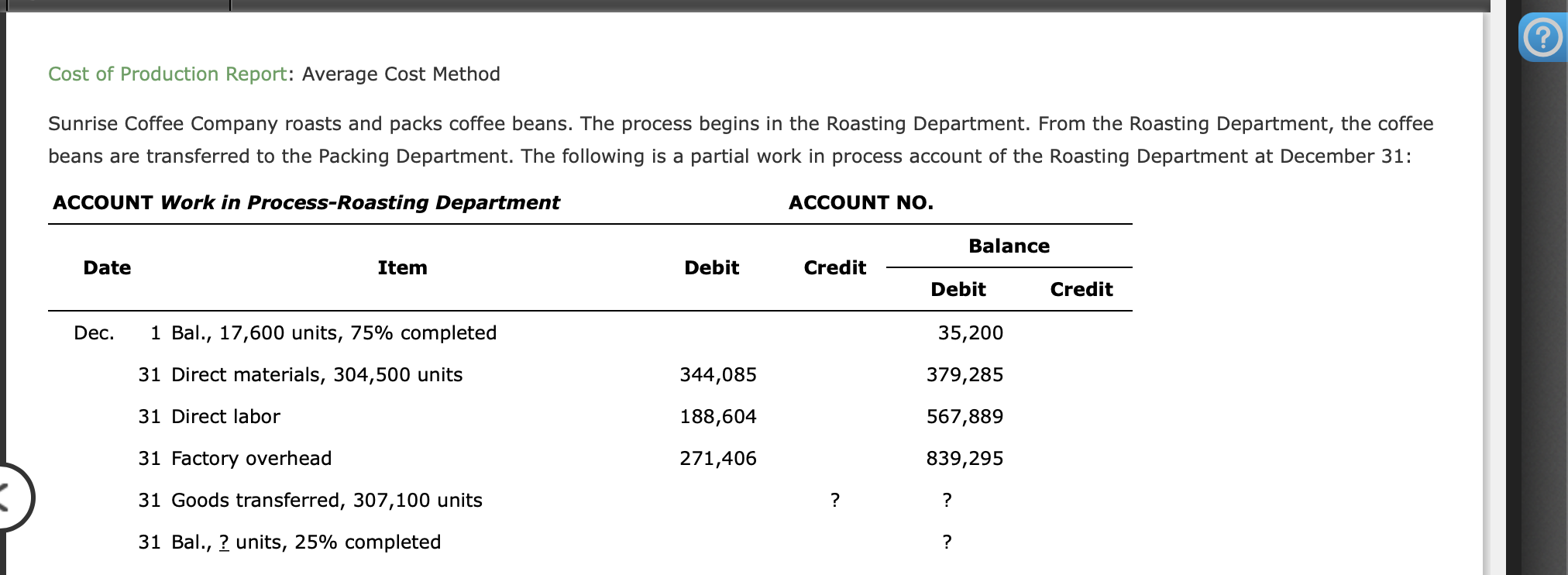 Solved Cost Of Production Report Average Cost Method 9070