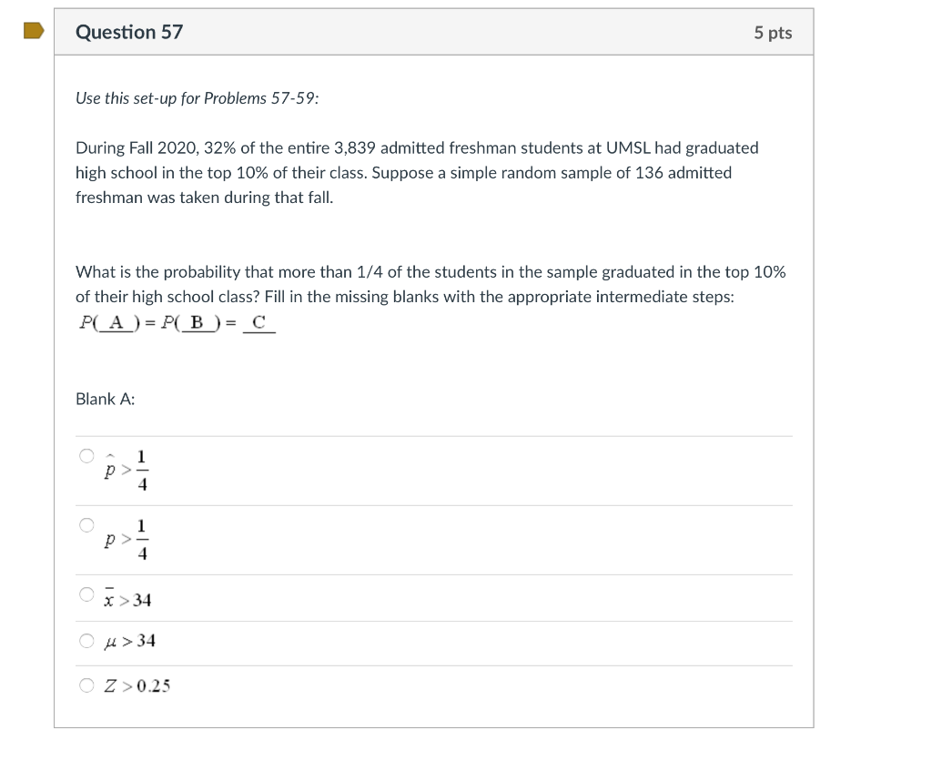 Solved Question 13 4 pts Use this set-up for Problems 13-17: | Chegg.com