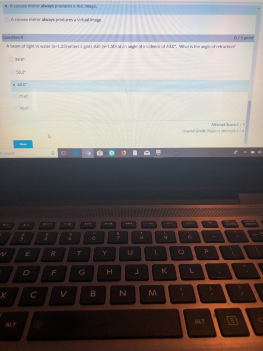 Solved A convex mirror always produces a real image. A