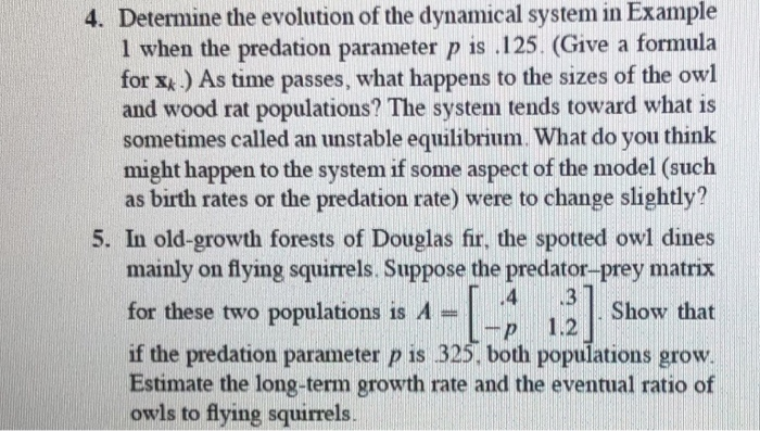 Solved 4. Determine the evolution of the dynamical system in | Chegg.com