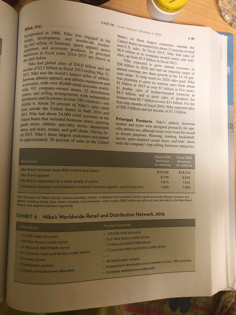 From the data in the case (including case Exhibits 1,