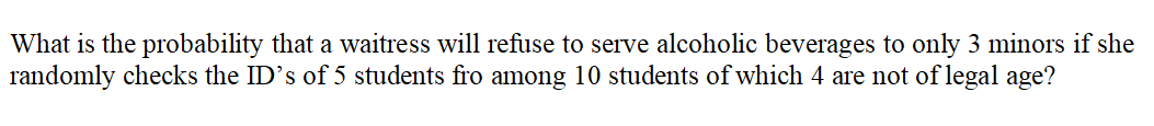 Solved What is the probability that a waitress will refuse | Chegg.com