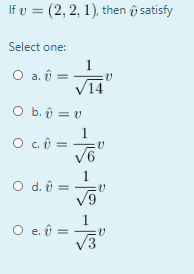 Solved If U 2 2 1 Then U Satisfy Select One 1 O A Chegg Com