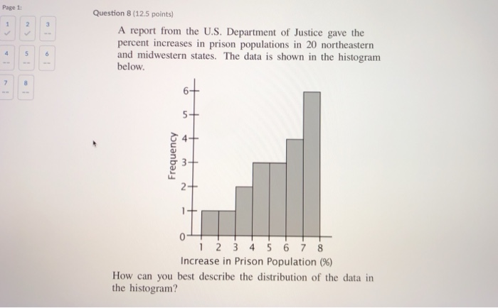 Solved Page 1: Question 8(12.5 points) A report from the | Chegg.com