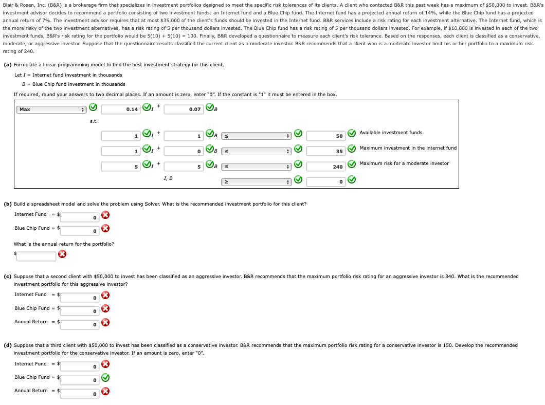 Solved Blair & Rosen, Inc. (B&R) is a brokerage firm that
