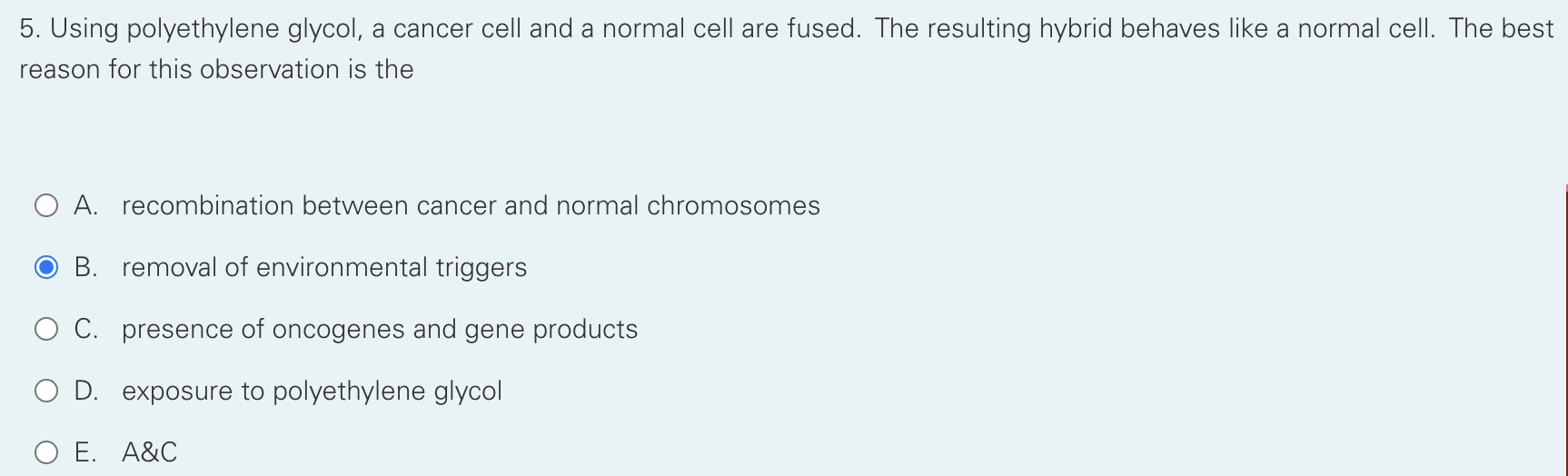 Solved 5. Using polyethylene glycol, a cancer cell and a