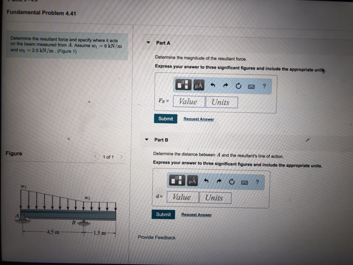 Solved Fundamental Problem 4.41 Determine the resultant | Chegg.com