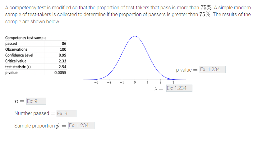 Solved A competency test is modified so that the proportion | Chegg.com