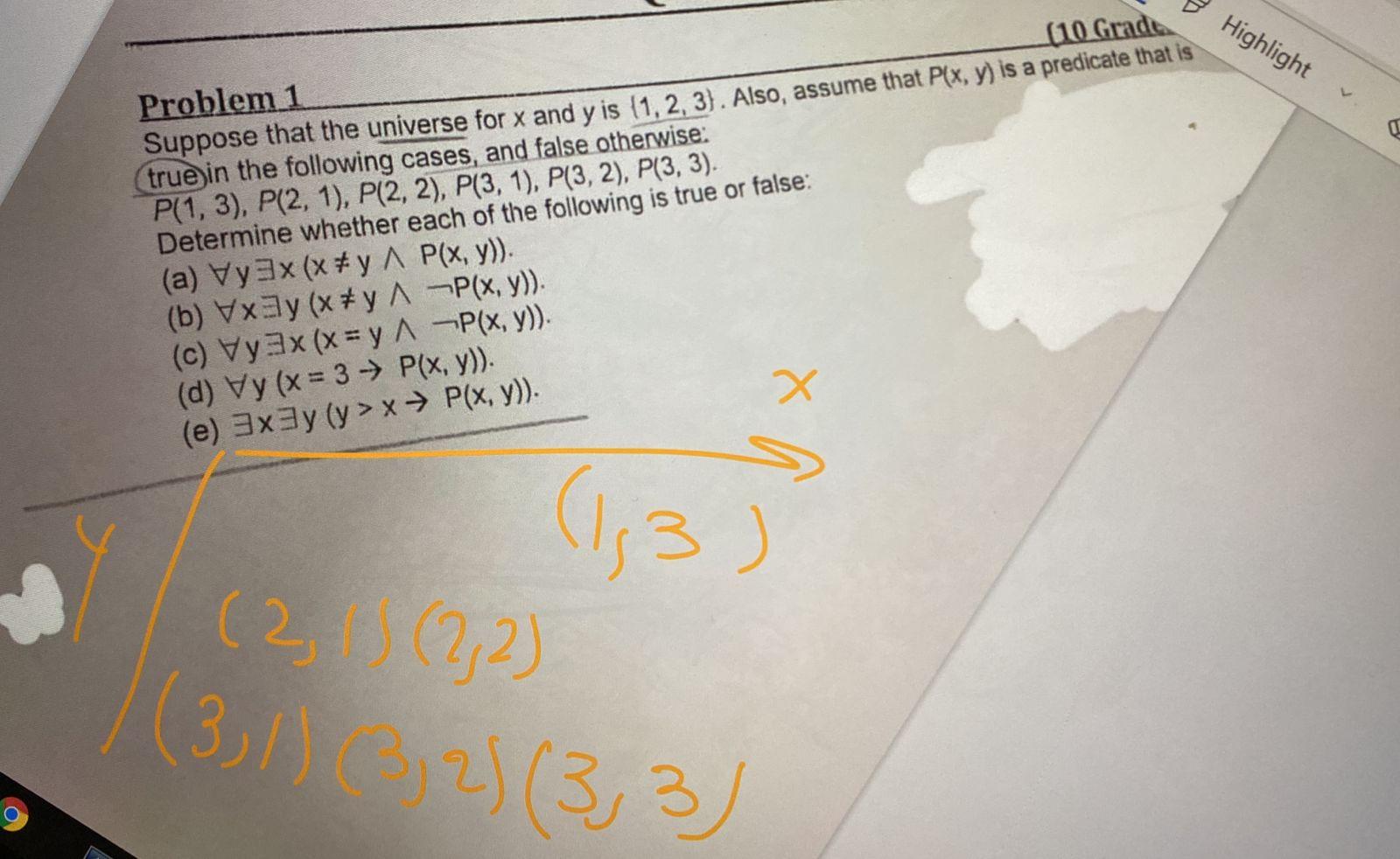 Solved Highlight Problem 1 (10 Grade Suppose that the | Chegg.com