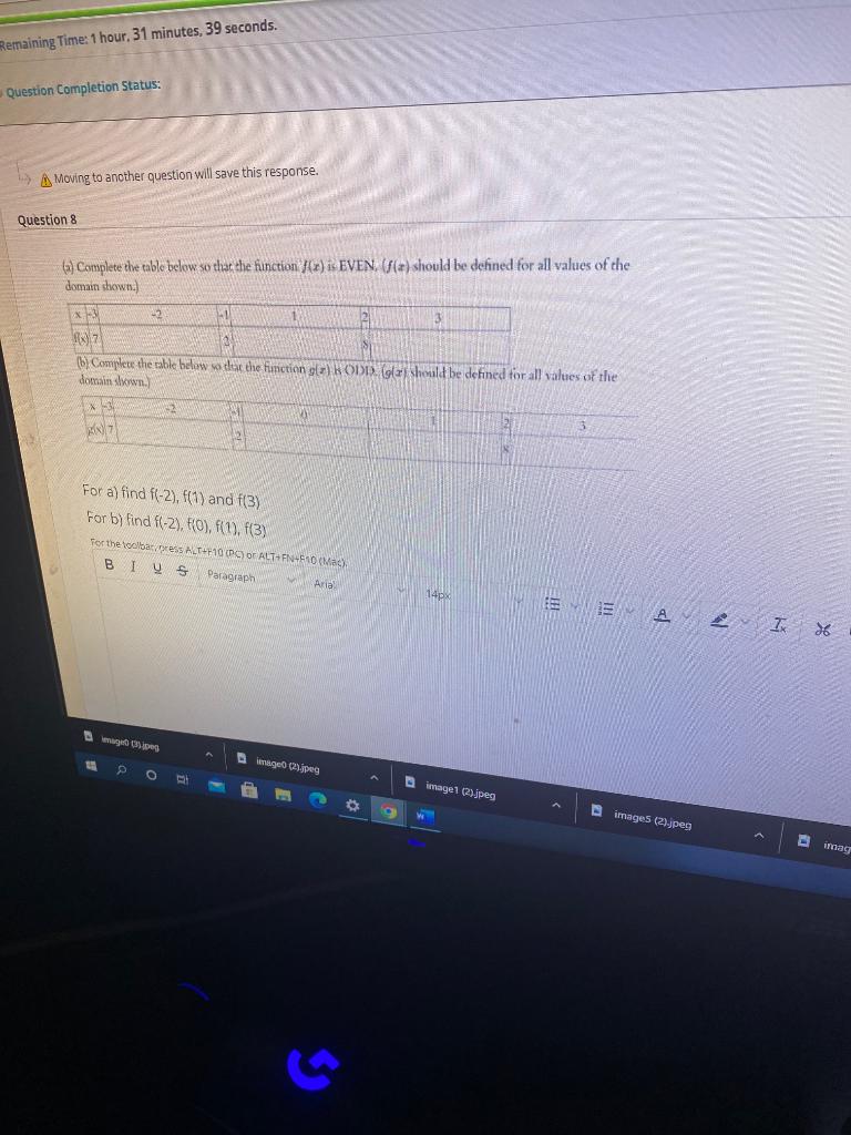 Solved Remaining Time: 1 hour. 31 minutes, 39 seconds. | Chegg.com
