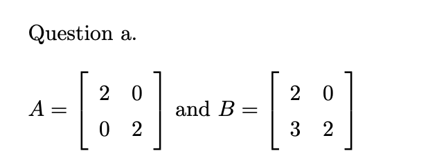 Solved Verify whether the two given matrices are similar. | Chegg.com