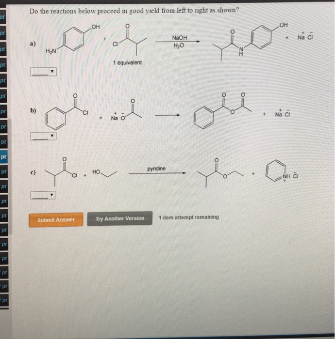 Solved Do the reactions below proceed in good yield from | Chegg.com