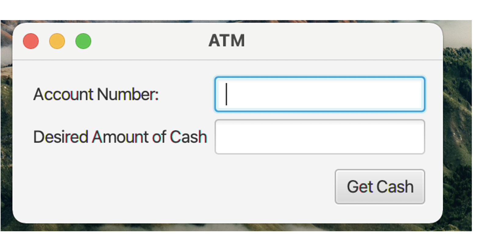 please enter the amount in multiples of 500 in atm means