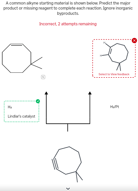 Solved A common alkyne starting material is shown below.