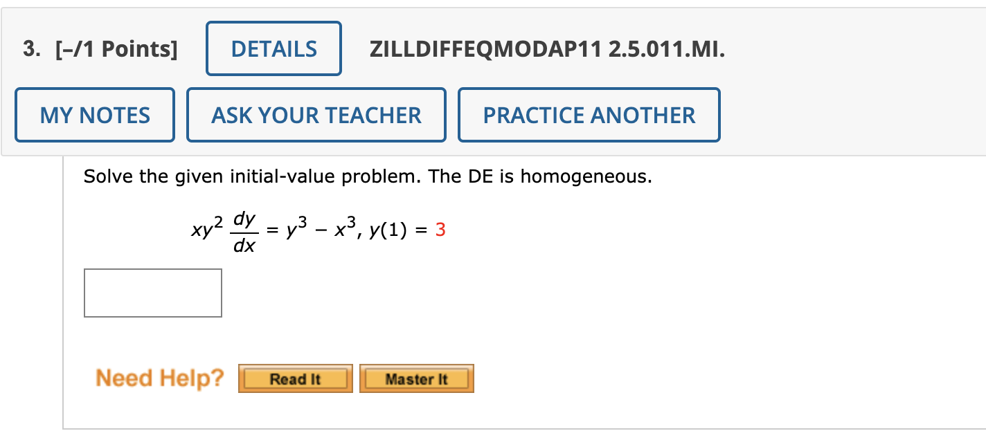 Solved 1. [0/1 Points] DETAILS PREVIOUS ANSWERS | Chegg.com