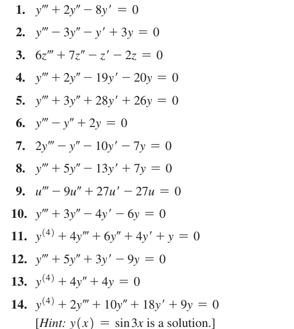 Solved In Problems 1-14, find a general solution for the | Chegg.com