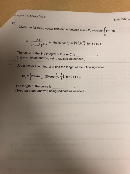 Solved Answer 12 & 13 | Chegg.com