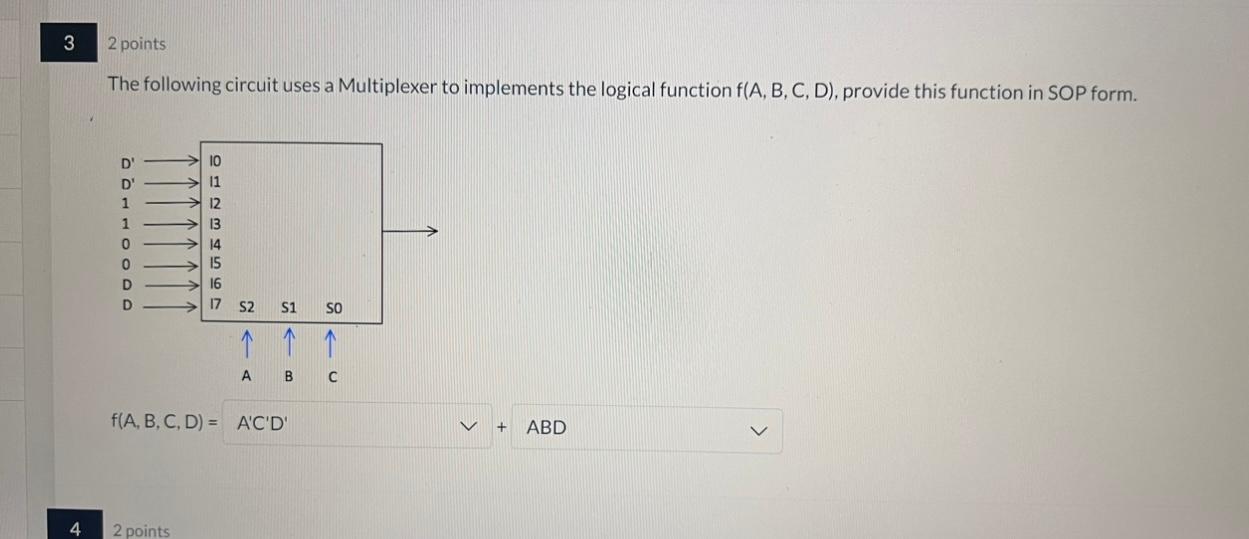 Solved The following circuit uses a decoder to implements | Chegg.com