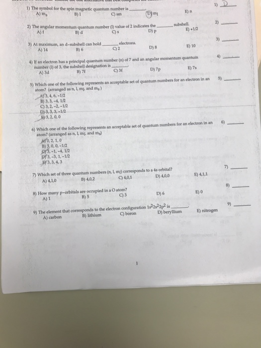 solved-1-the-symbol-for-the-spin-magnetic-quantum-number-is-chegg