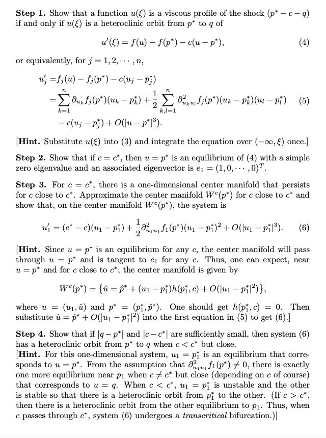 Consider The System Of Conservation Laws In Chegg Com