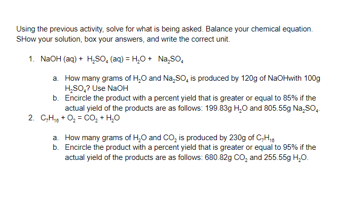 Solved Using the previous activity, solve for what is being | Chegg.com