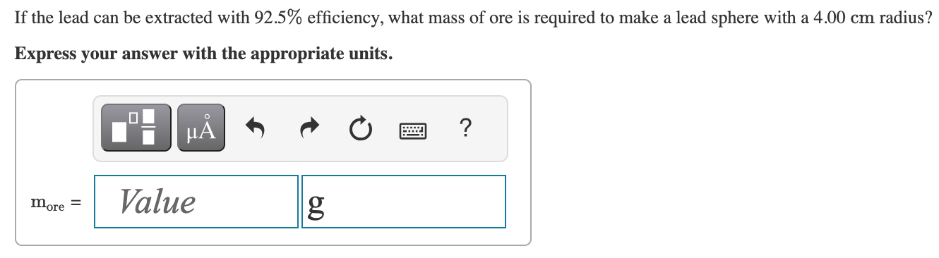 Solved If the lead can be extracted with 92.5% efficiency, | Chegg.com