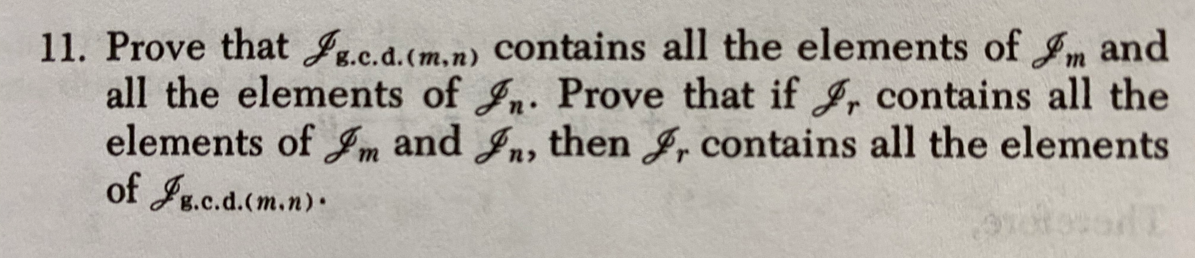 Solved The cursive I_m stands for the set of all integral | Chegg.com