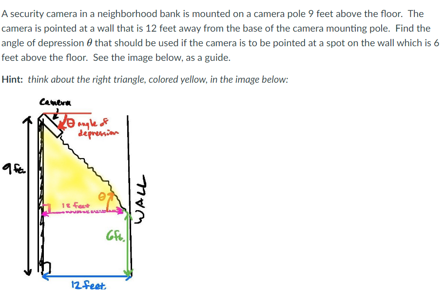 Solved A security camera in a neighborhood bank is mounted | Chegg.com