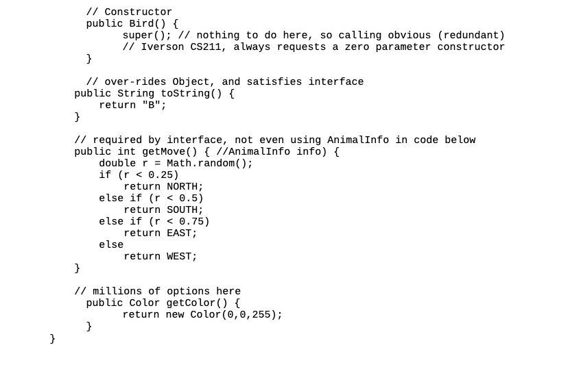 Solved Universal JAVA Concept: "interface" means you are | Chegg.com