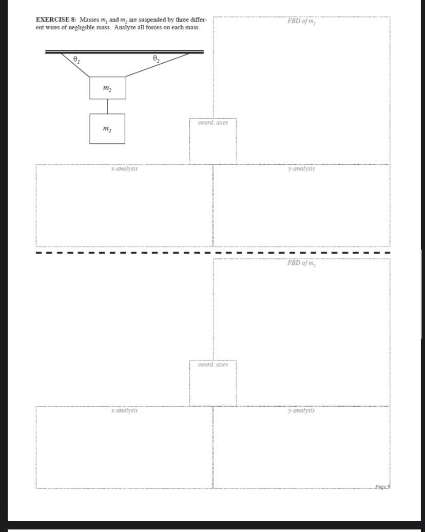 Solved FBD of EXERCISE 6: The block (m) is being pulled to | Chegg.com