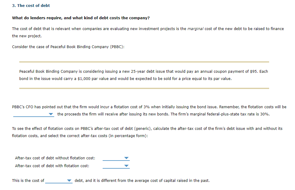 3-the-cost-of-debt-what-do-lenders-require-and-what-chegg