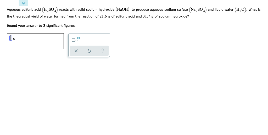 Solved Aqueous sulfuric acid (H2SO4) reacts with solid