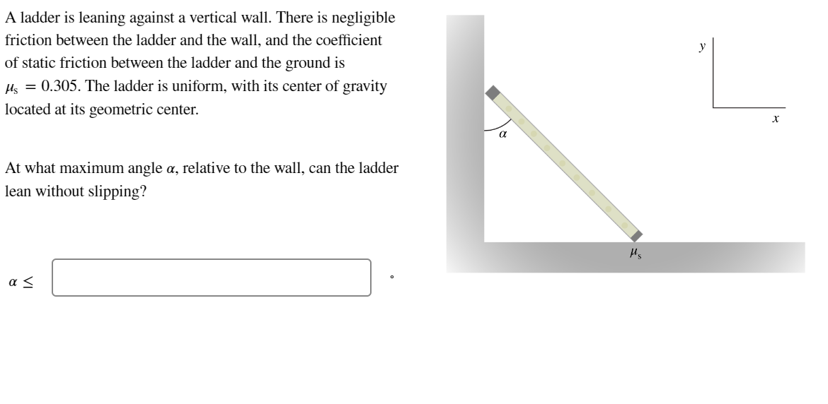 Solved A Ladder Is Leaning Against A Vertical Wall. There Is | Chegg.com