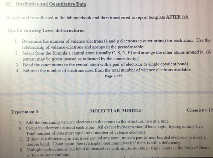 II Qualitative and Quantitative Data Data should be | Chegg.com