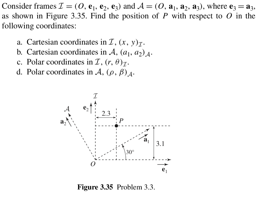 Solved Consider Frames I O E1 E2 And A O A1 Chegg Com