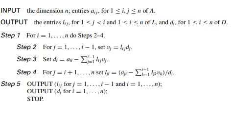 (MATLAB Question) Use the LDL^t Factorization | Chegg.com