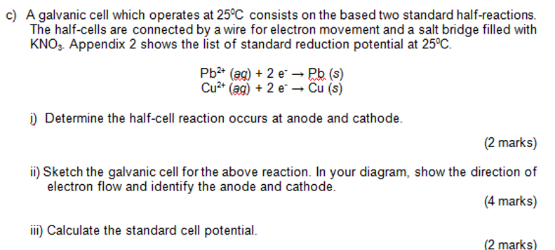 Solved A galvanic cell which operates at 25∘C consists on | Chegg.com
