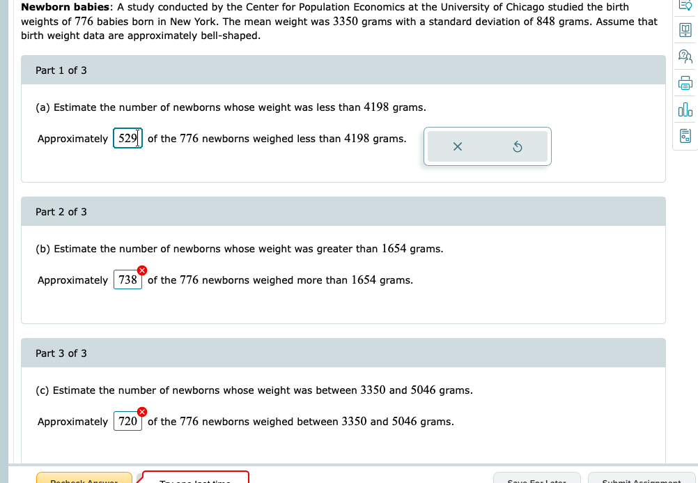 Solved Newborn Babies: A Study Conducted By The Center For | Chegg.com