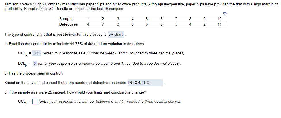 Solved C. If the sample size were 25 instead, how would the