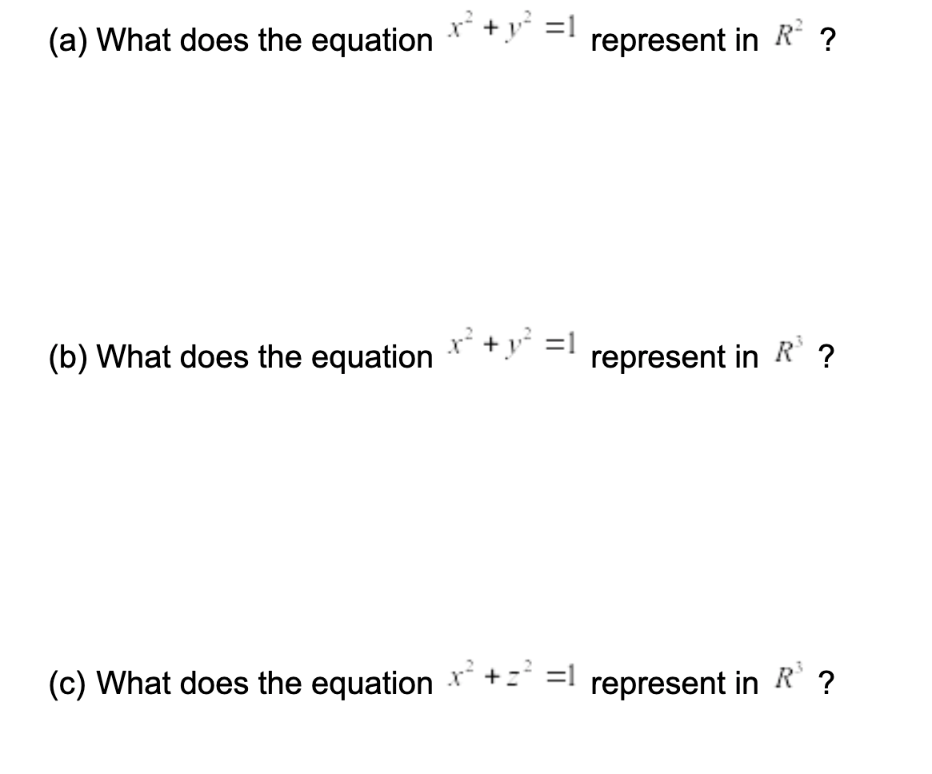 Solved (a) What does the equation rº + yº =1 represent in R | Chegg.com