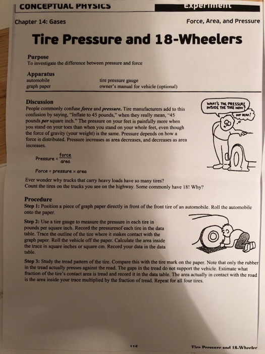CONCEPTUAL PHYSICS Chapter 14 Gases Force, Area, and