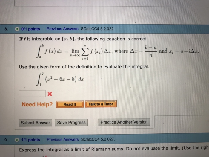 Solved If F Is Integrable On [a, B], The Following Equation | Chegg.com